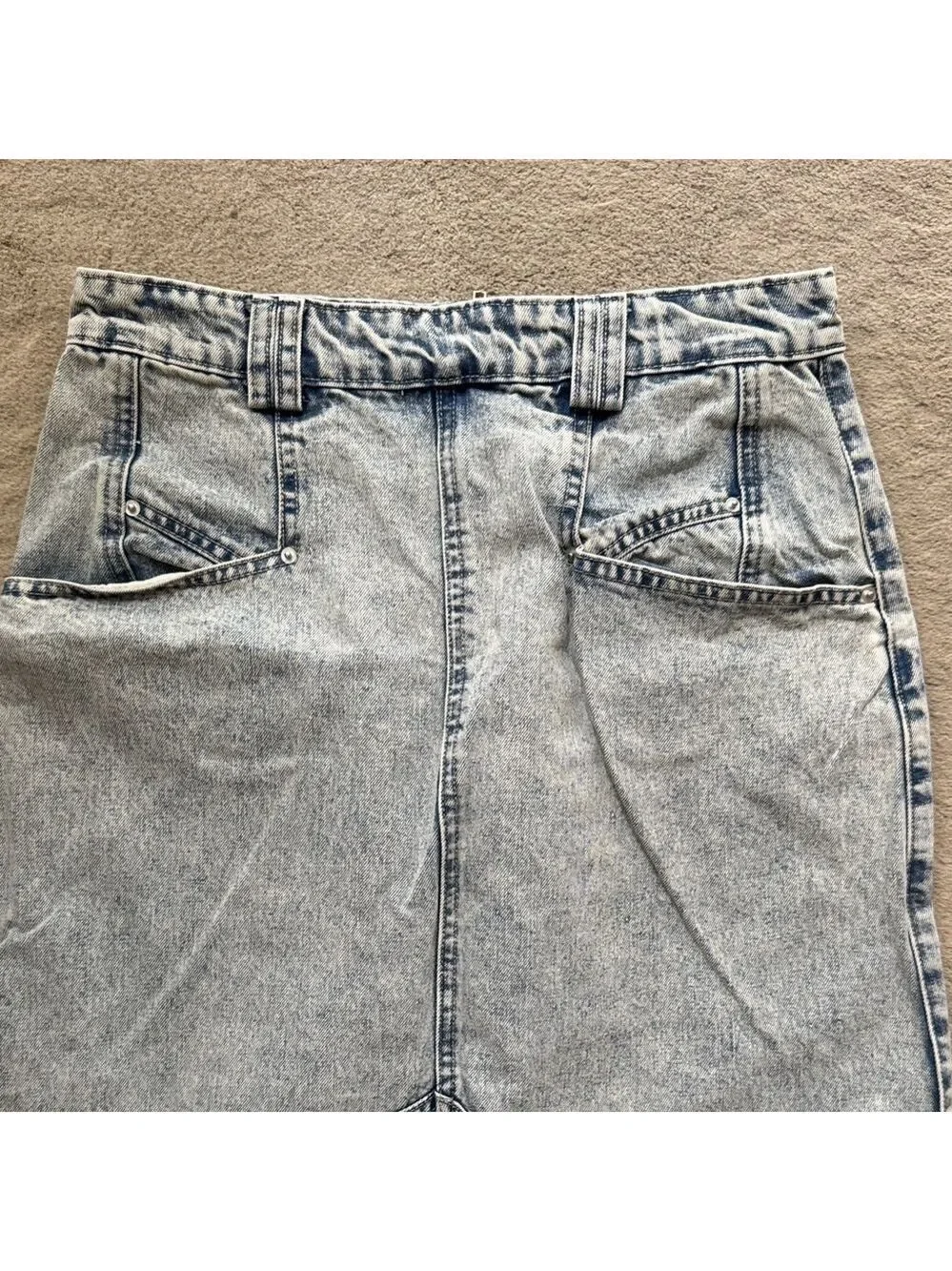 Meli Gray Denim Maxi Skirt size 6
